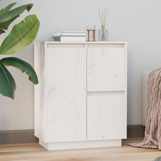 Dressoir 60x34x75 cm massief grenenhout wit is nu te koop bij PeponiXL, paradijselijk wonen!