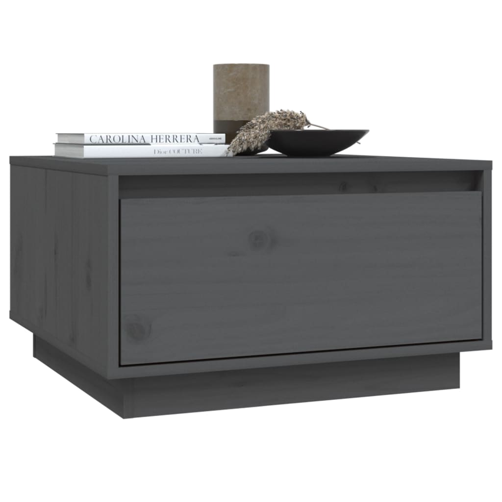 Salontafel 55x56x32 cm massief grenenhout grijs is nu te koop bij PeponiXL, paradijselijk wonen!
