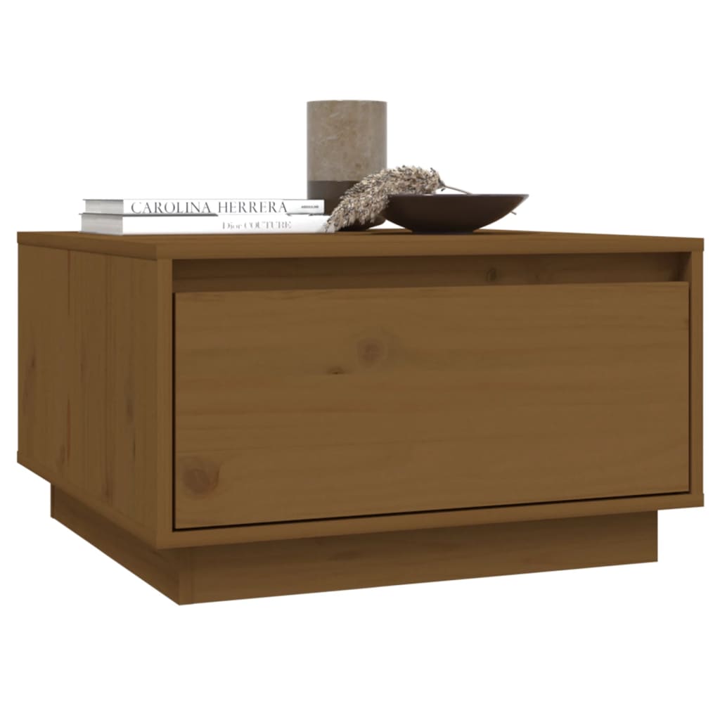 Salontafel 55x56x32 cm massief grenenhout honingbruin is nu te koop bij PeponiXL, paradijselijk wonen!