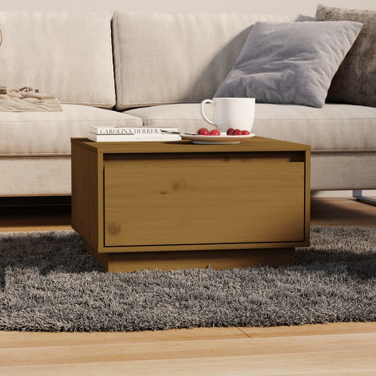 Salontafel 55x56x32 cm massief grenenhout honingbruin is nu te koop bij PeponiXL, paradijselijk wonen!