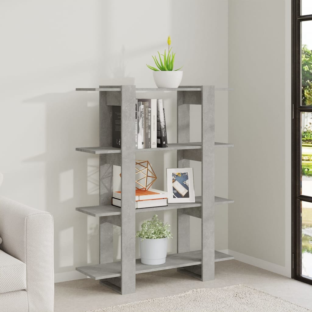 Boekenkast/kamerscherm 100x30x123,5 cm betongrijs is nu te koop bij PeponiXL, paradijselijk wonen!