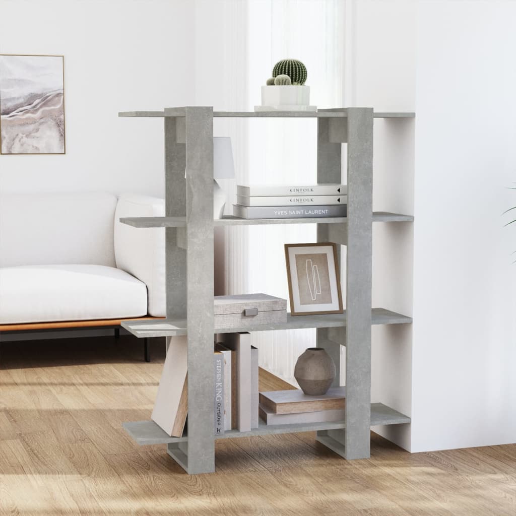 Boekenkast/kamerscherm 100x30x123,5 cm betongrijs is nu te koop bij PeponiXL, paradijselijk wonen!