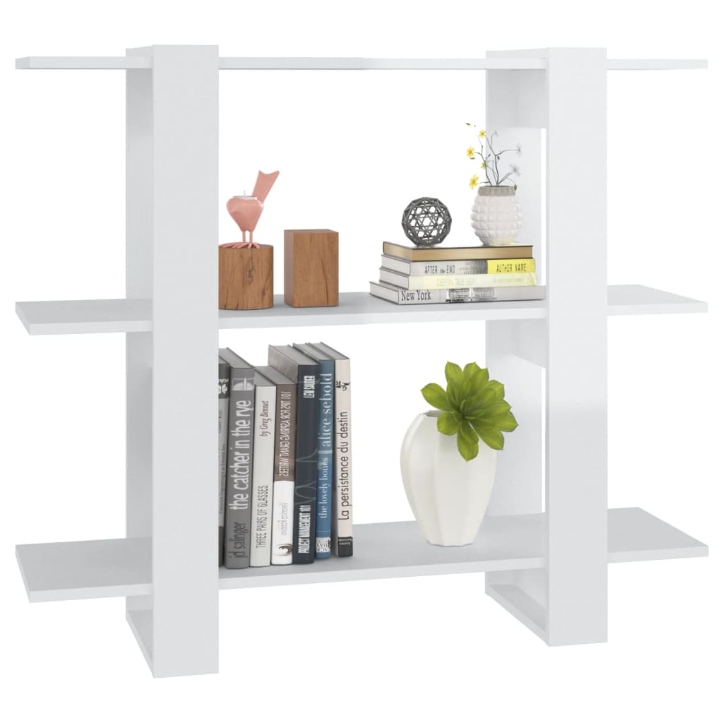 Boekenkast/kamerscherm 100x30x87 cm hoogglans wit is nu te koop bij PeponiXL, paradijselijk wonen!