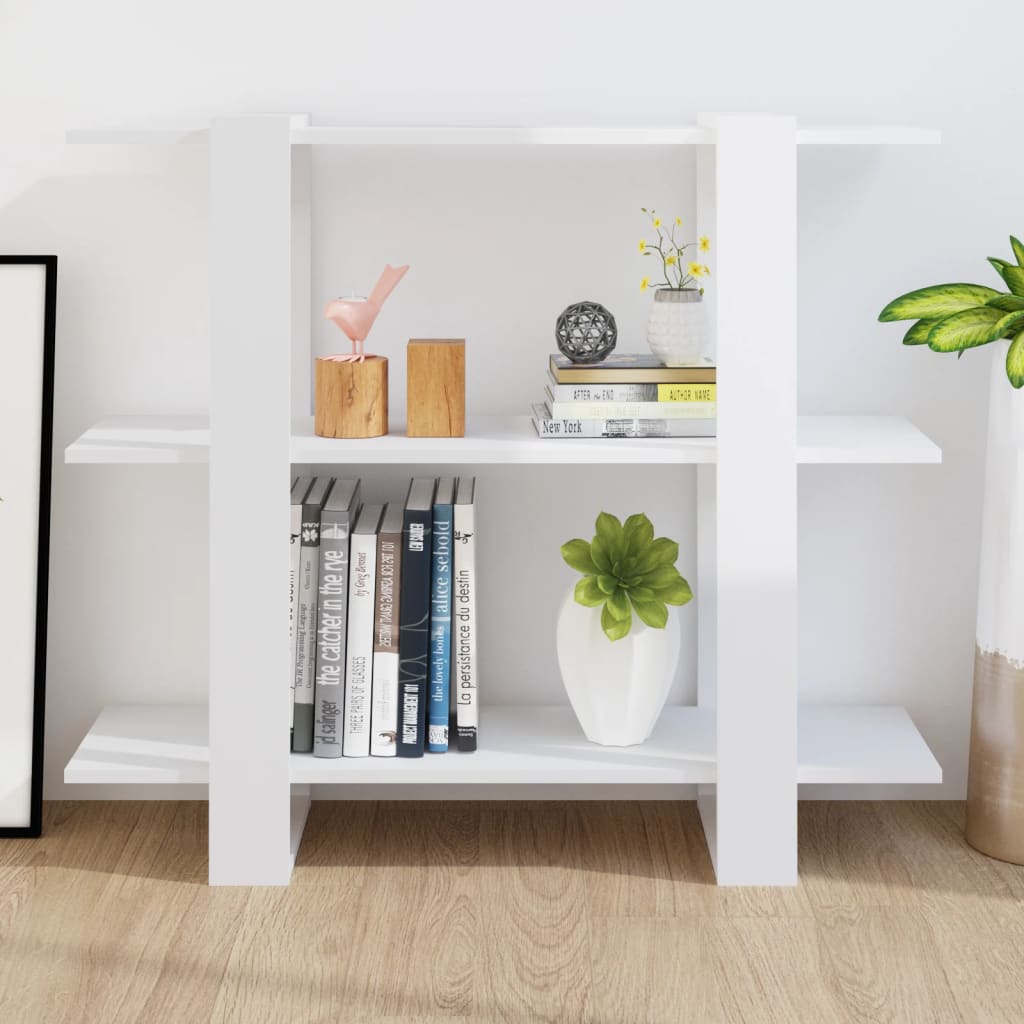 Boekenkast/kamerscherm 100x30x87 cm hoogglans wit is nu te koop bij PeponiXL, paradijselijk wonen!