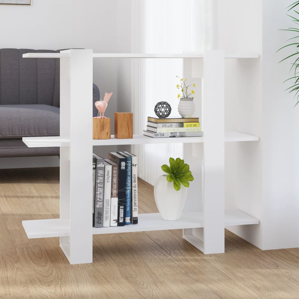 Boekenkast/kamerscherm 100x30x87 cm hoogglans wit is nu te koop bij PeponiXL, paradijselijk wonen!