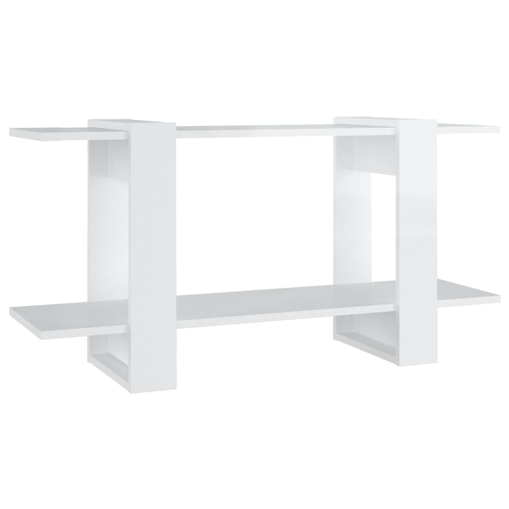 Boekenkast 100x30x51 cm bewerkt hout hoogglans wit is nu te koop bij PeponiXL, paradijselijk wonen!