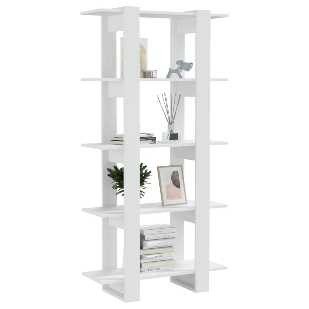 Boekenkast/kamerscherm 80x30x160 cm bewerkt hout wit is nu te koop bij PeponiXL, paradijselijk wonen!