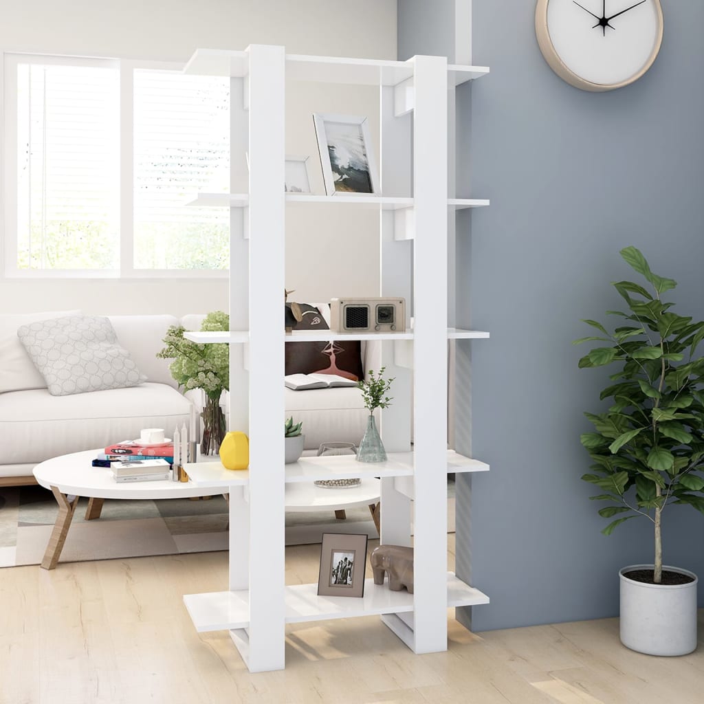 Boekenkast/kamerscherm 80x30x160 cm bewerkt hout wit is nu te koop bij PeponiXL, paradijselijk wonen!