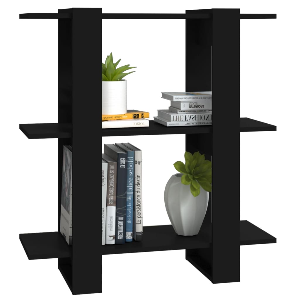 Boekenkast/kamerscherm 80x30x87 cm zwart is nu te koop bij PeponiXL, paradijselijk wonen!