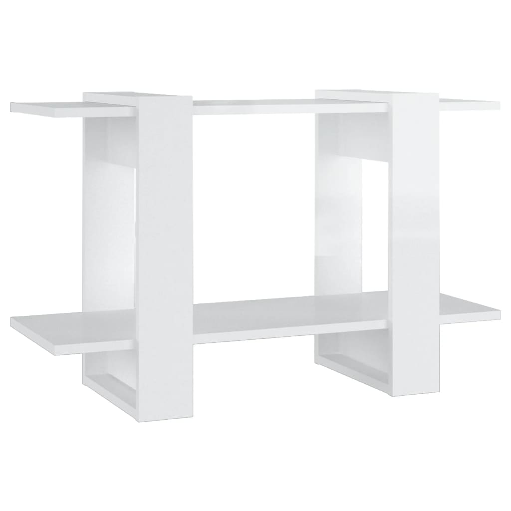 Boekenkast/kamerscherm 80x30x51 cm hoogglans wit is nu te koop bij PeponiXL, paradijselijk wonen!
