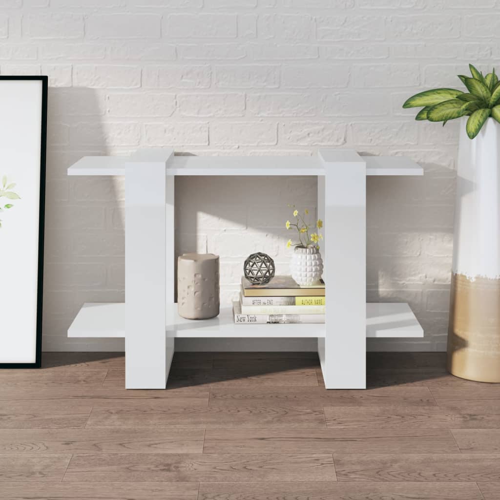 Boekenkast/kamerscherm 80x30x51 cm hoogglans wit is nu te koop bij PeponiXL, paradijselijk wonen!