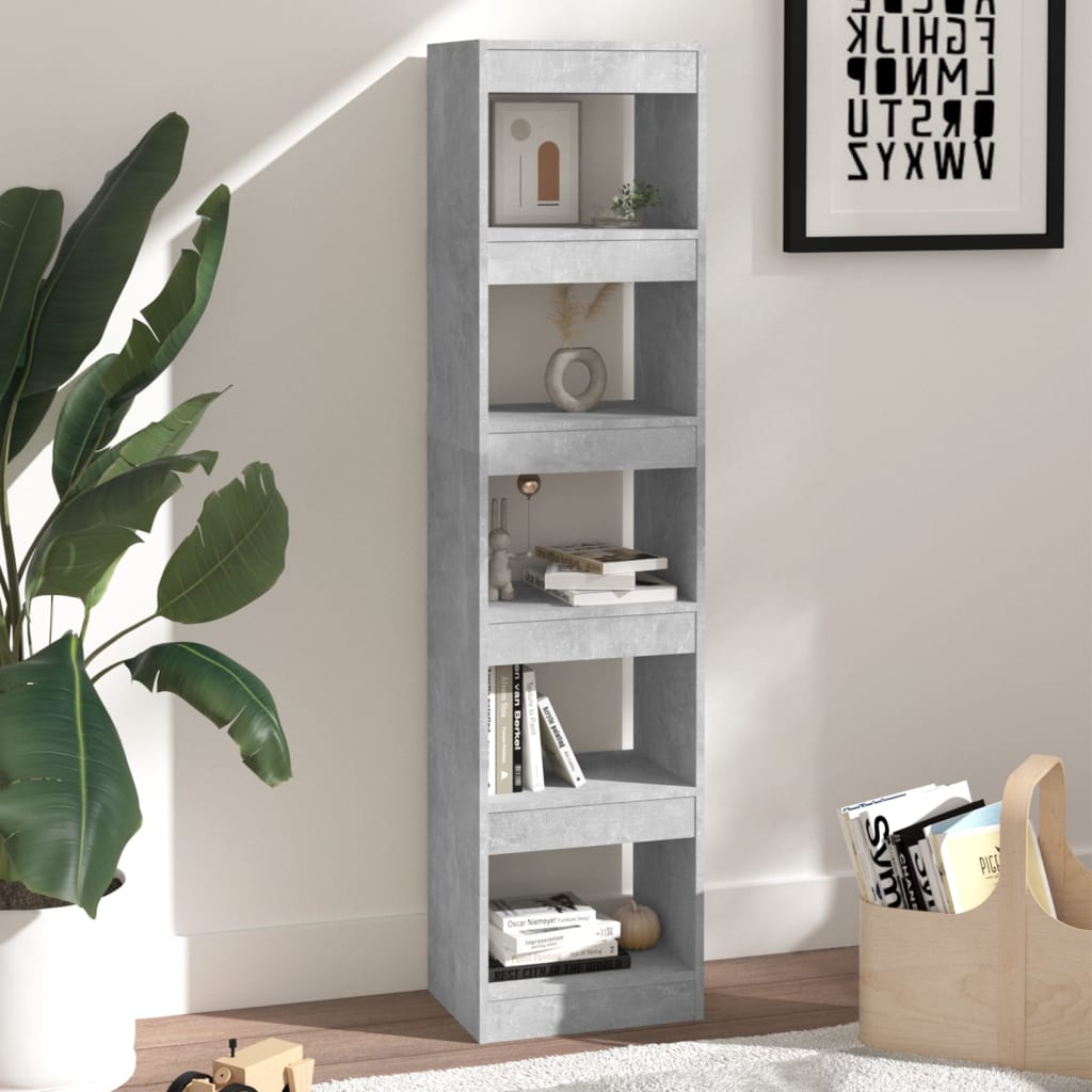 Boekenkast/kamerscherm 40x30x166 cm betongrijs is nu te koop bij PeponiXL, paradijselijk wonen!