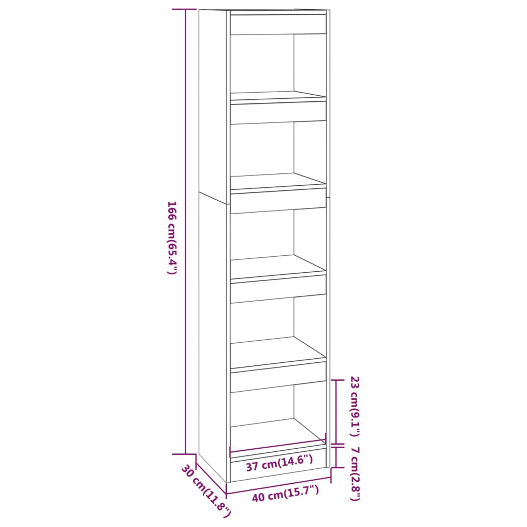 Boekenkast/kamerscherm 40x30x166 cm betongrijs is nu te koop bij PeponiXL, paradijselijk wonen!