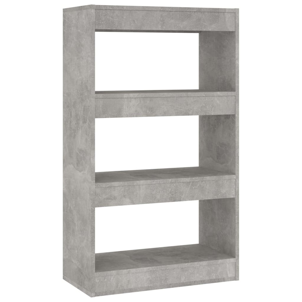 Boekenkast/kamerscherm 60x30x103 cm bewerkt hout betongrijs is nu te koop bij PeponiXL, paradijselijk wonen!