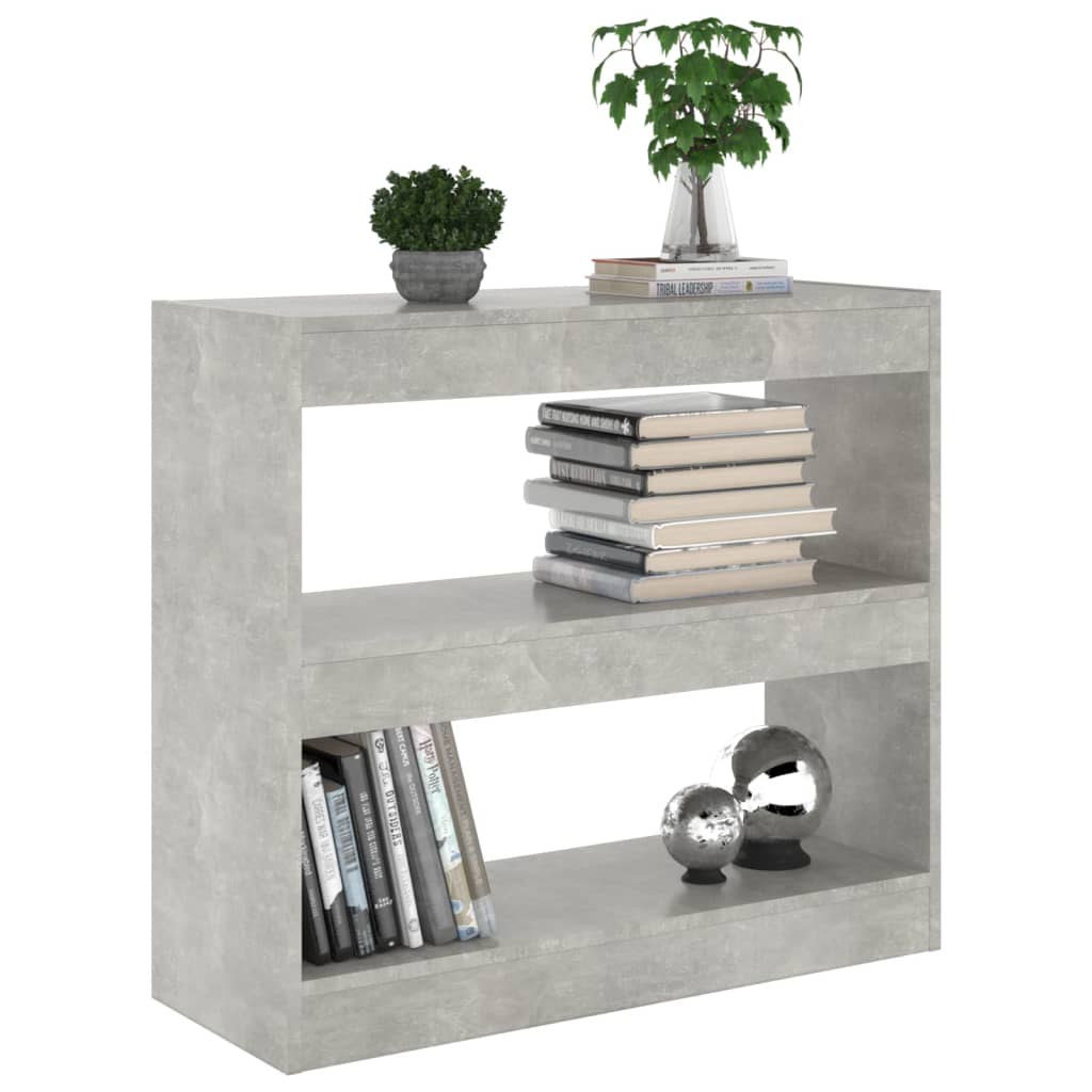 Boekenkast/kamerscherm 80x30x72 cm betongrijs is nu te koop bij PeponiXL, paradijselijk wonen!