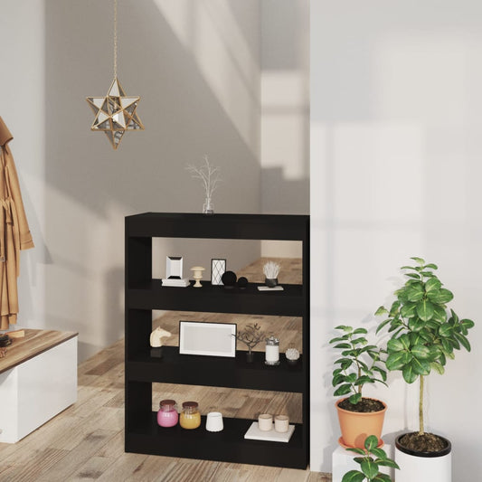 Boekenkast/kamerscherm 80x30x103 cm bewerkt hout zwart is nu te koop bij PeponiXL, paradijselijk wonen!