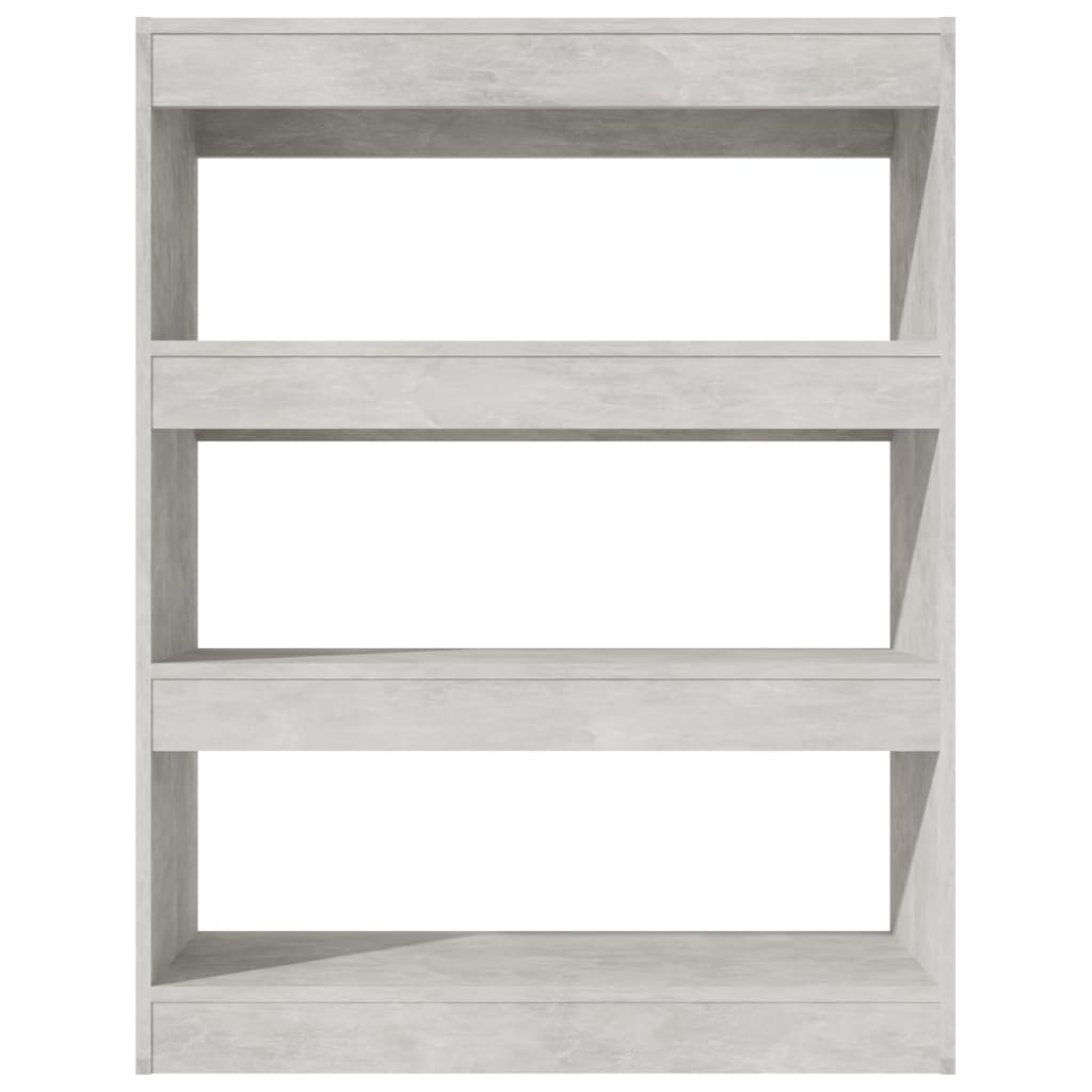 Boekenkast/kamerscherm 80x30x103 cm bewerkt hout betongrijs is nu te koop bij PeponiXL, paradijselijk wonen!
