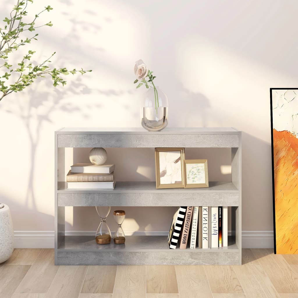 Boekenkast/kamerscherm 100x30x72 cm betongrijs is nu te koop bij PeponiXL, paradijselijk wonen!