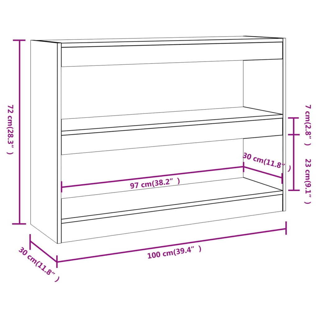 Boekenkast/kamerscherm 100x30x72 cm betongrijs is nu te koop bij PeponiXL, paradijselijk wonen!