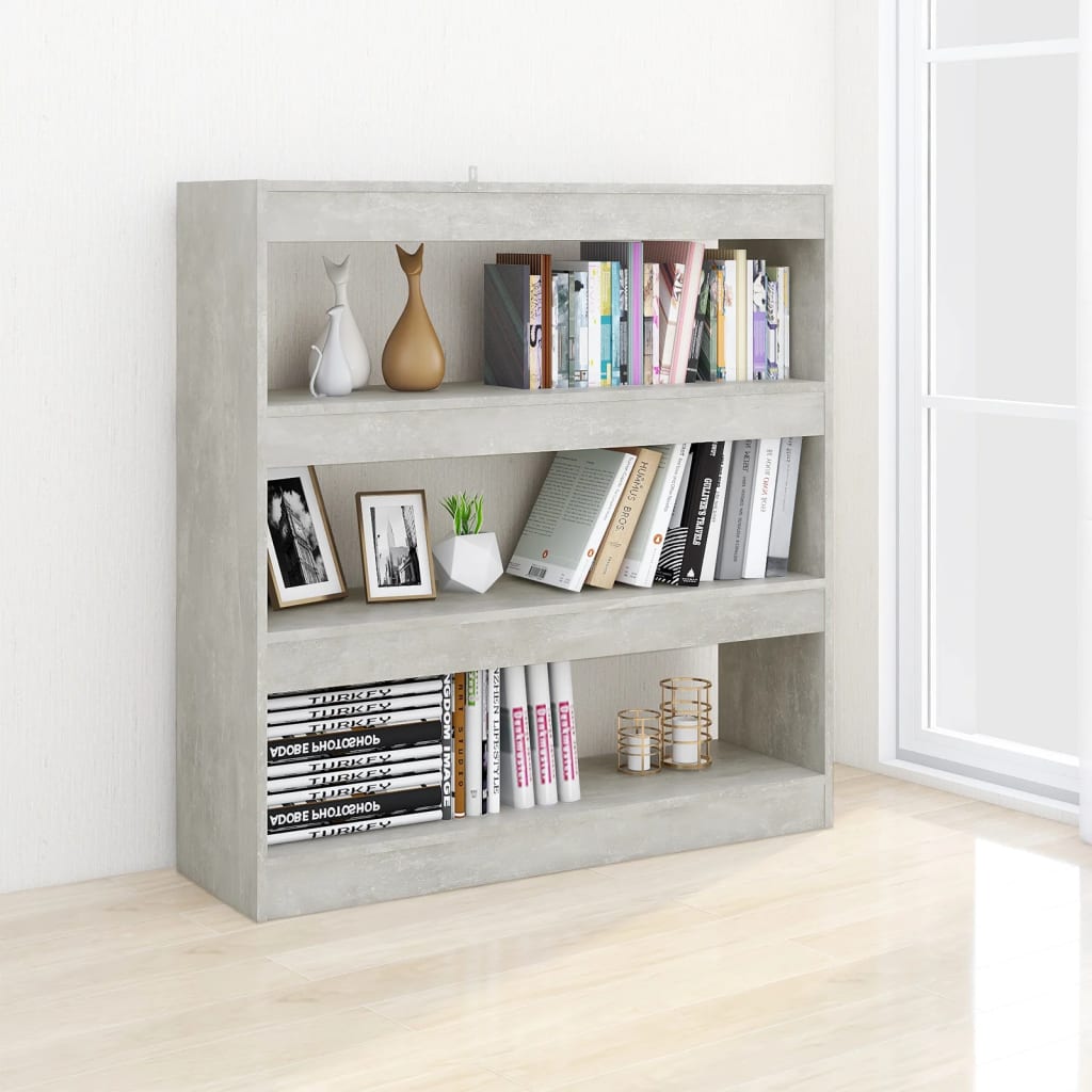 Boekenkast/kamerscherm 100x30x103 cm betongrijs is nu te koop bij PeponiXL, paradijselijk wonen!