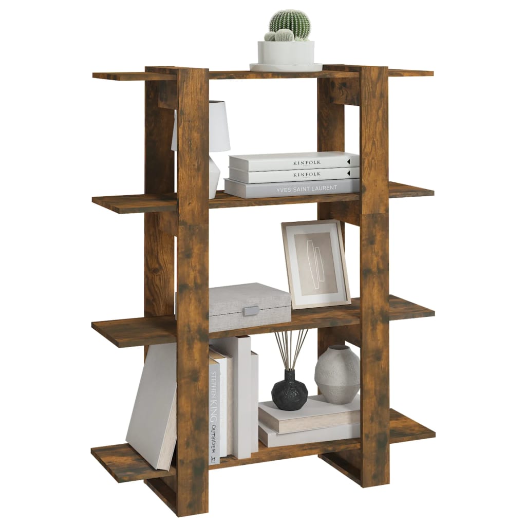 Boekenkast/kamerscherm 100x30x123,5 cm gerookt eikenkleurig is nu te koop bij PeponiXL, paradijselijk wonen!