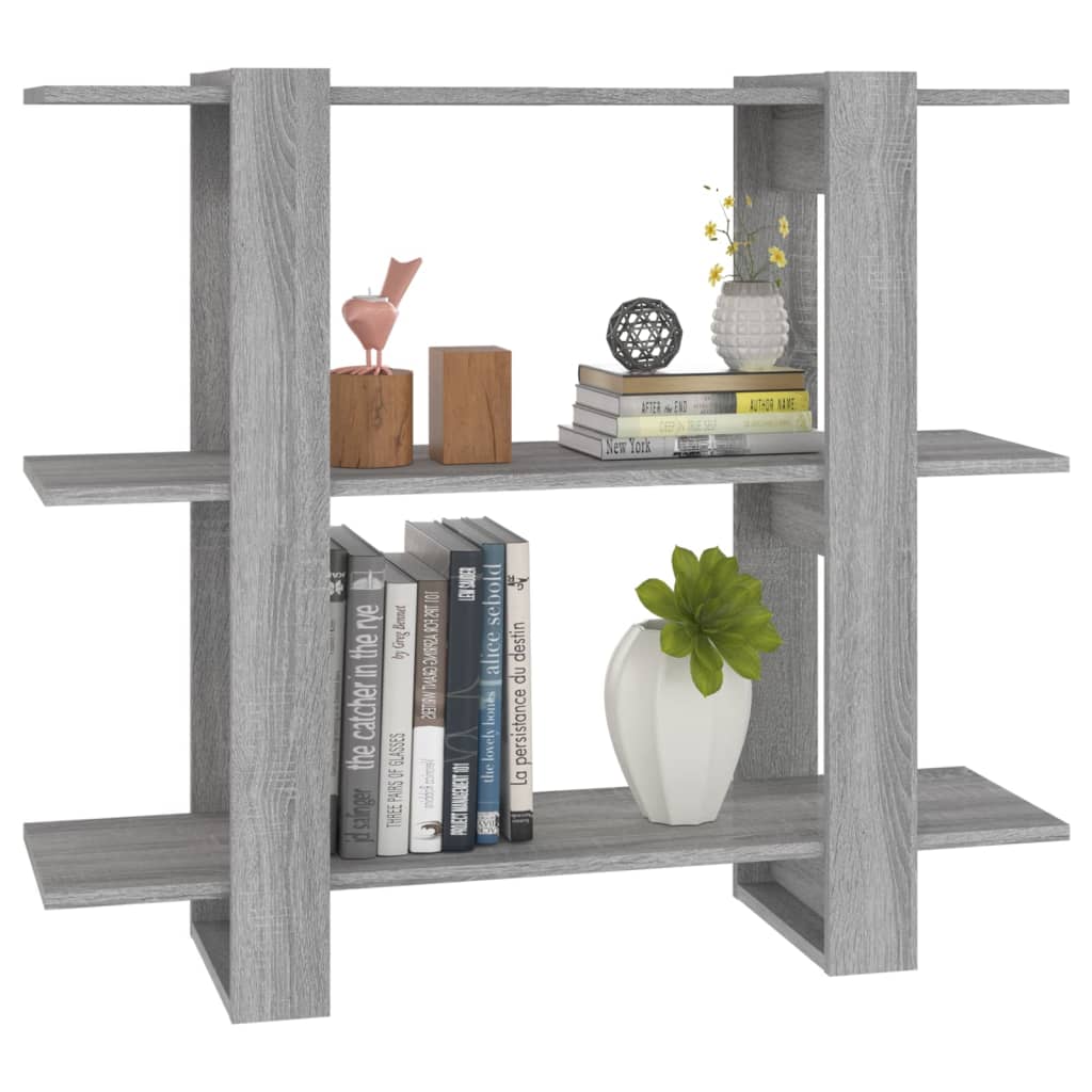 Boekenkast/kamerscherm 100x30x87 cm grijs sonoma eikenkleurig is nu te koop bij PeponiXL, paradijselijk wonen!