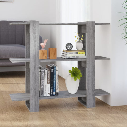 Boekenkast/kamerscherm 100x30x87 cm grijs sonoma eikenkleurig is nu te koop bij PeponiXL, paradijselijk wonen!