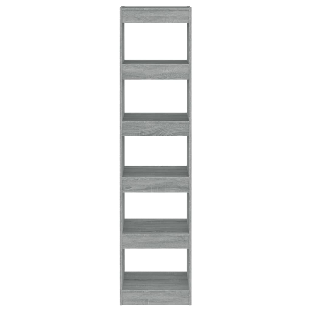 Boekenkast/kamerscherm 40x30x166 cm grijs sonoma eikenkleurig is nu te koop bij PeponiXL, paradijselijk wonen!