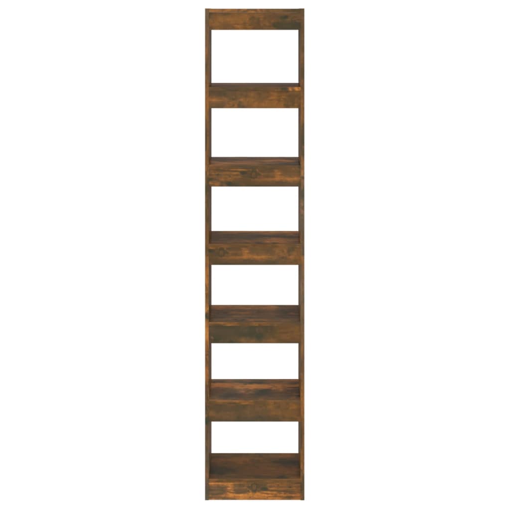 Boekenkast/kamerscherm 40x30x198 cm gerookt eikenkleurig is nu te koop bij PeponiXL, paradijselijk wonen!