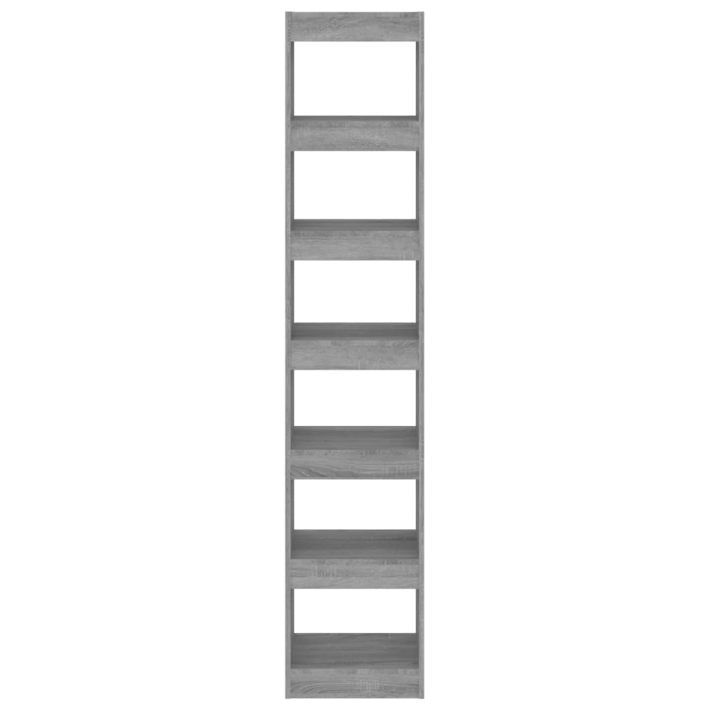 Boekenkast/kamerscherm 40x30x198 cm grijs sonoma eikenkleurig is nu te koop bij PeponiXL, paradijselijk wonen!