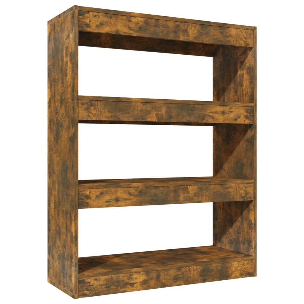Boekenkast/kamerscherm 80x30x103 cm bewerkt hout gerookt eiken is nu te koop bij PeponiXL, paradijselijk wonen!