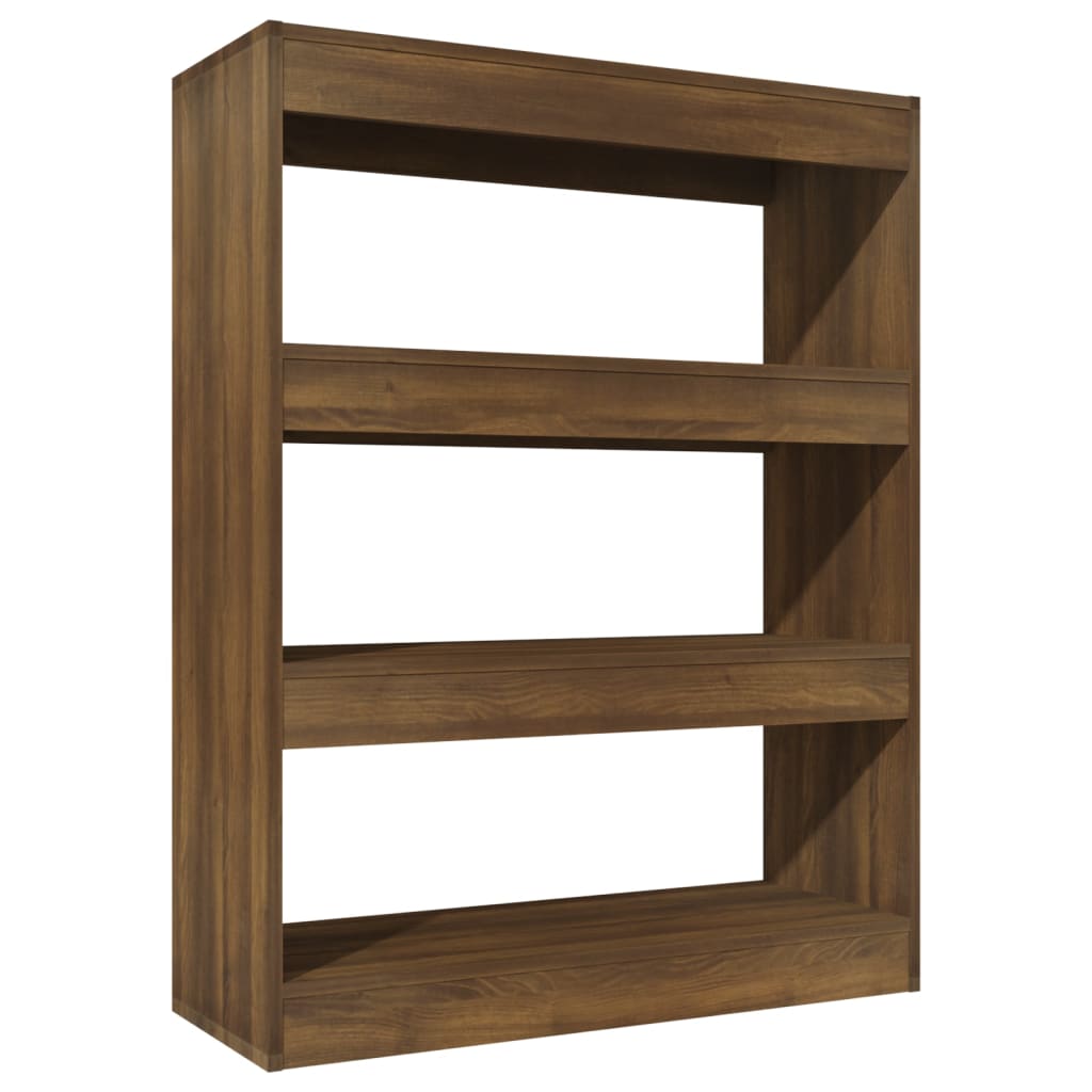 Boekenkast/kamerscherm 80x30x103 cm bewerkt hout bruin eiken is nu te koop bij PeponiXL, paradijselijk wonen!
