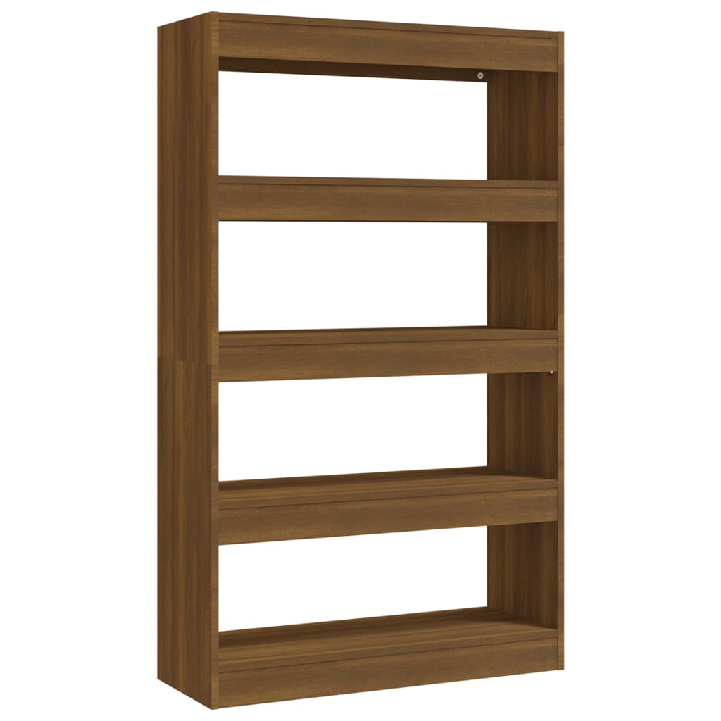 Boekenkast/kamerscherm 80x30x135 cm bewerkt hout bruin eiken is nu te koop bij PeponiXL, paradijselijk wonen!