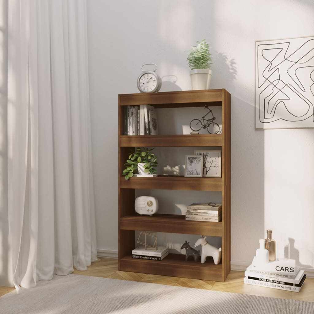 Boekenkast/kamerscherm 80x30x135 cm bewerkt hout bruin eiken is nu te koop bij PeponiXL, paradijselijk wonen!