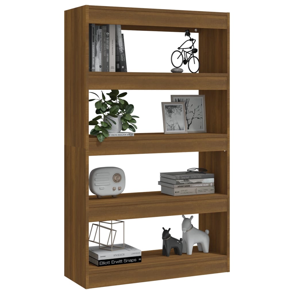 Boekenkast/kamerscherm 80x30x135 cm bewerkt hout bruin eiken is nu te koop bij PeponiXL, paradijselijk wonen!