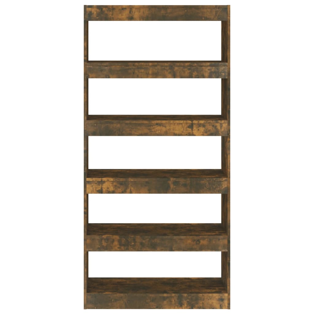 Boekenkast/kamerscherm 80x30x166 cm spaanplaat gerookt eiken is nu te koop bij PeponiXL, paradijselijk wonen!
