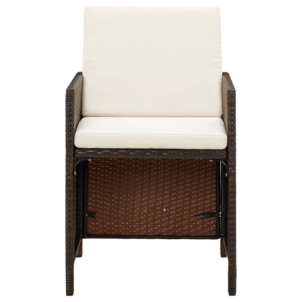 5-delige Tuinset met kussens poly rattan bruin is nu te koop bij PeponiXL, paradijselijk wonen!