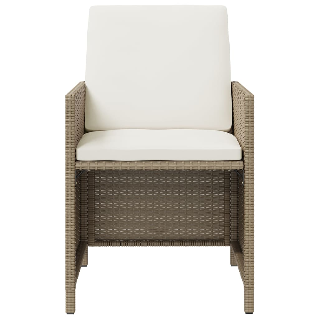 9-delige Tuinset met kussens poly rattan beige is nu te koop bij PeponiXL, paradijselijk wonen!