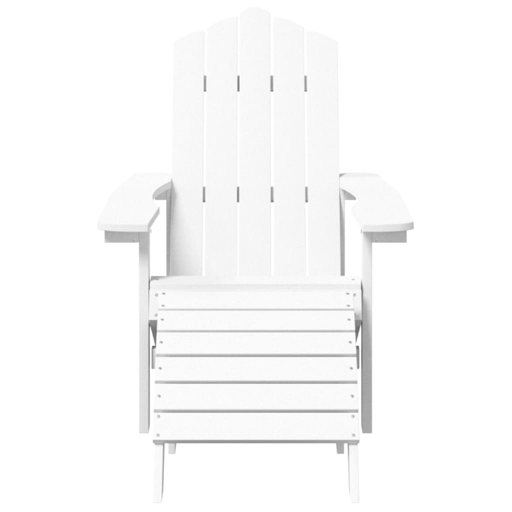 Tuinstoelen 2 st Adirondack met voetensteunen HDPE wit is nu te koop bij PeponiXL, paradijselijk wonen!