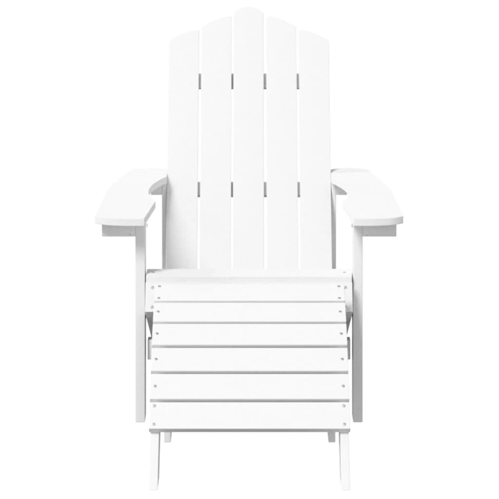 Tuinstoel Adirondack met voetenbank en tafel HDPE wit is nu te koop bij PeponiXL, paradijselijk wonen!