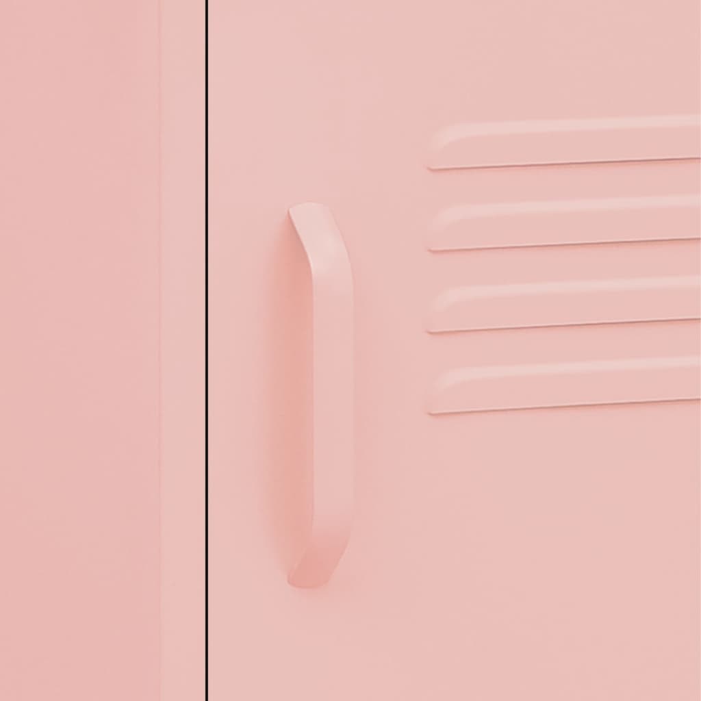 Nachtkastjes 2 st 35x35x51 cm staal roze is nu te koop bij PeponiXL, paradijselijk wonen!