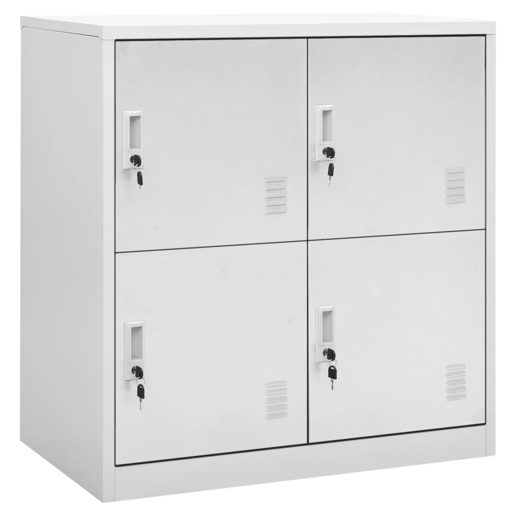 Lockerkasten 2 st 90x45x92,5 cm staal lichtgrijs is nu te koop bij PeponiXL, paradijselijk wonen!