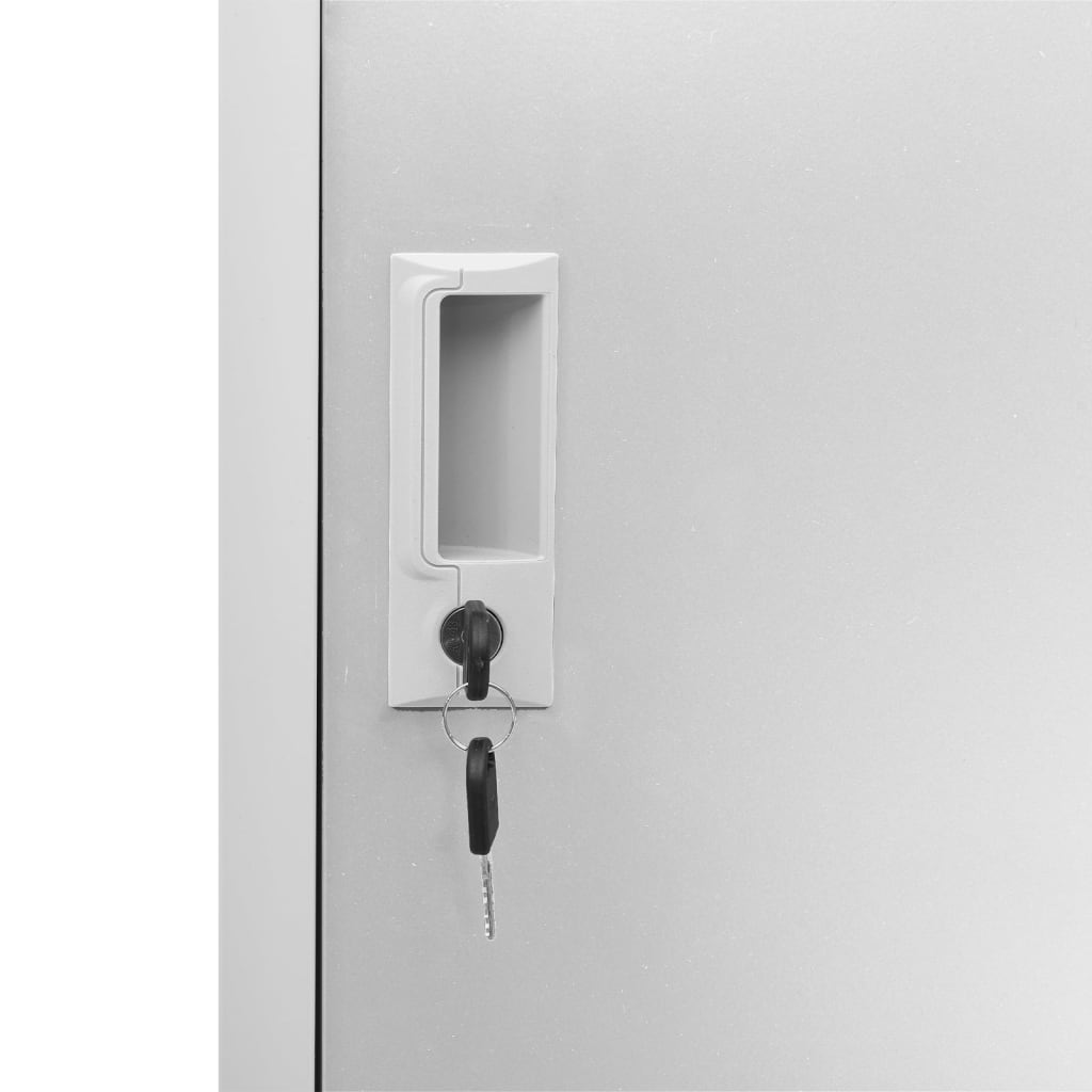 Lockerkasten 2 st 90x45x92,5 cm staal lichtgrijs is nu te koop bij PeponiXL, paradijselijk wonen!