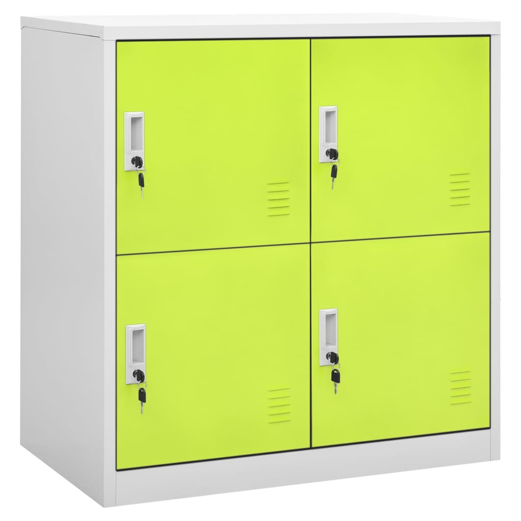 Lockerkasten 2 st 90x45x92,5 cm staal lichtgrijs en groen is nu te koop bij PeponiXL, paradijselijk wonen!