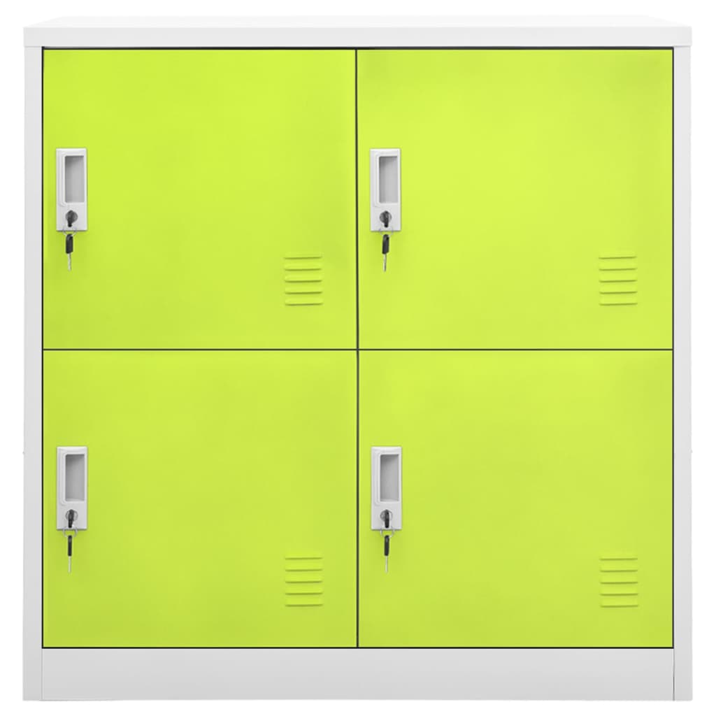 Lockerkasten 2 st 90x45x92,5 cm staal lichtgrijs en groen is nu te koop bij PeponiXL, paradijselijk wonen!