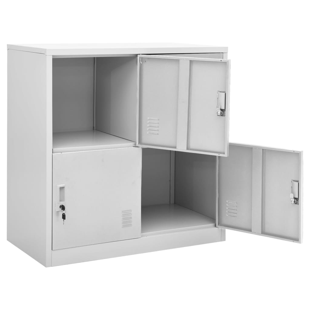 Lockerkasten 5 st 90x45x92,5 cm staal lichtgrijs is nu te koop bij PeponiXL, paradijselijk wonen!