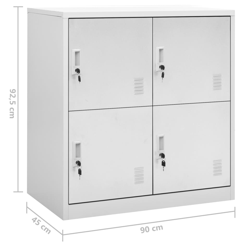 Lockerkasten 5 st 90x45x92,5 cm staal lichtgrijs is nu te koop bij PeponiXL, paradijselijk wonen!