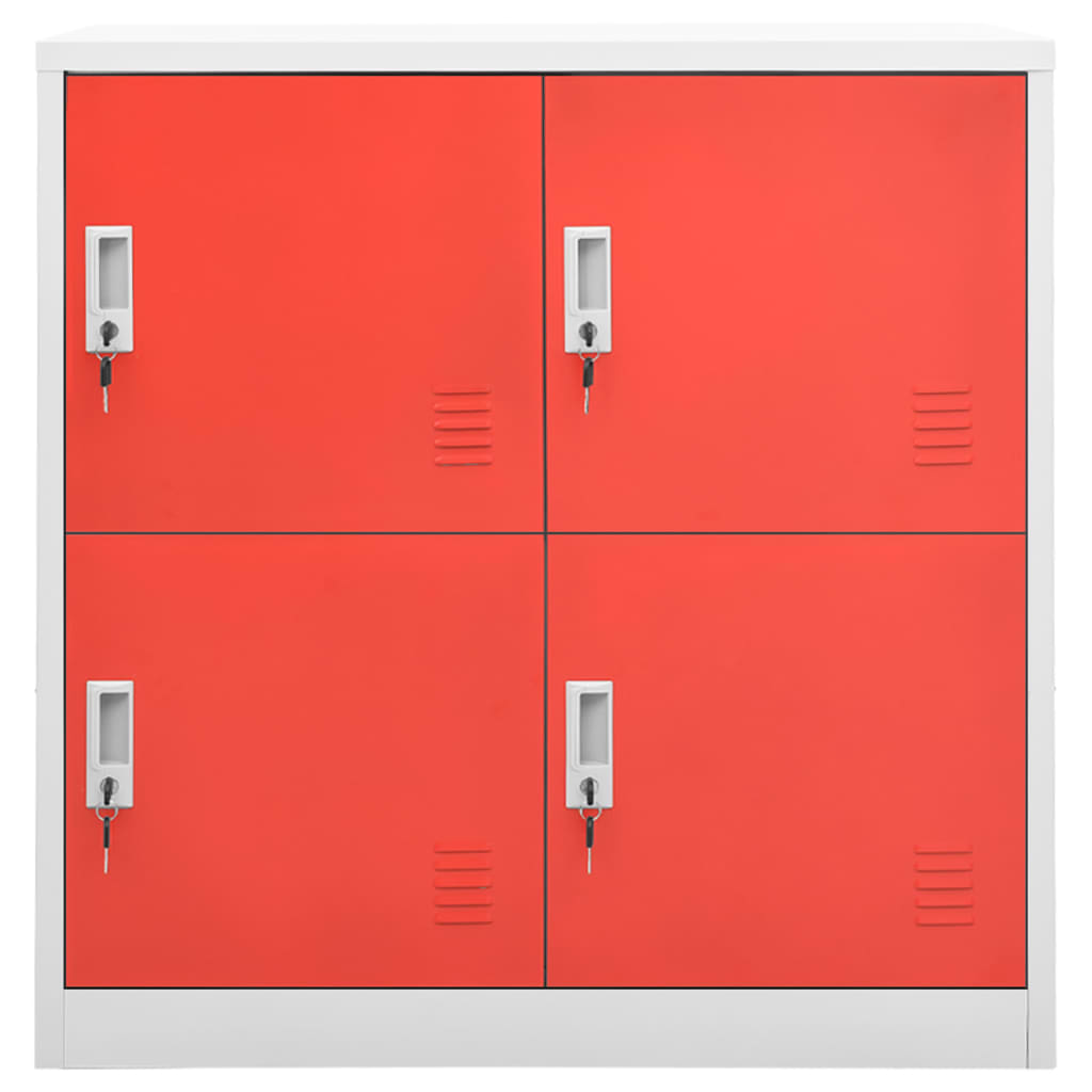 Lockerkasten 5 st 90x45x92,5 cm staal lichtgrijs en rood is nu te koop bij PeponiXL, paradijselijk wonen!