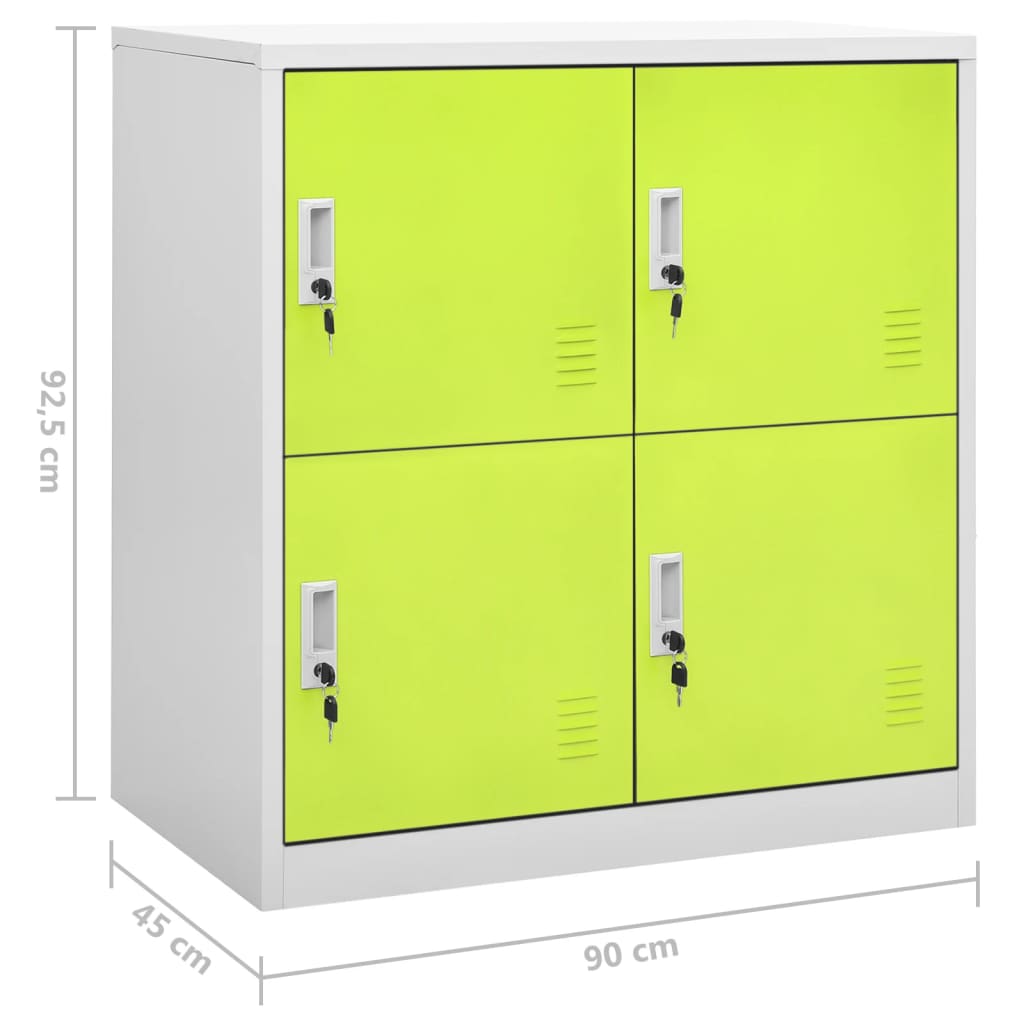 Lockerkasten 5 st 90x45x92,5 cm staal lichtgrijs en groen is nu te koop bij PeponiXL, paradijselijk wonen!