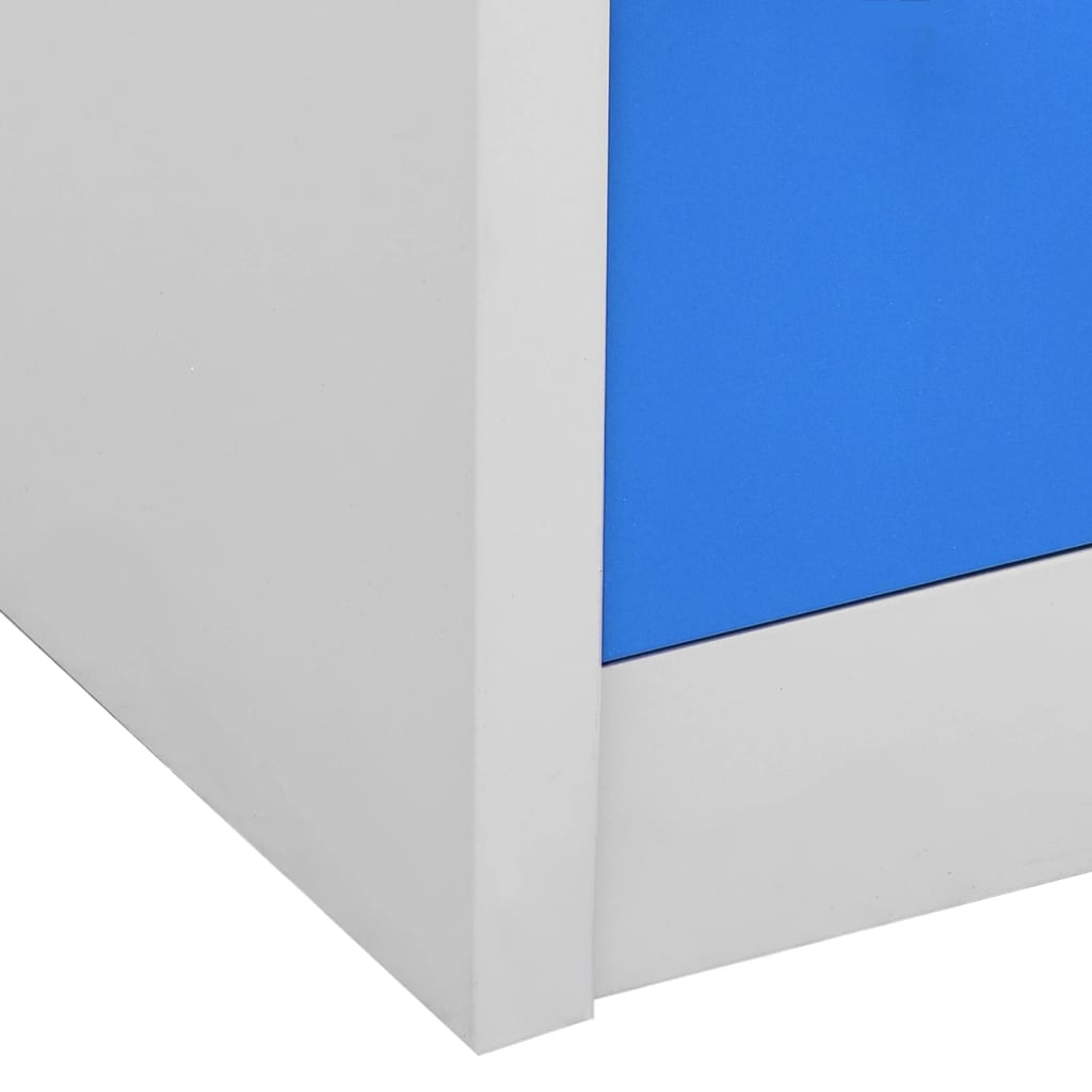 Lockerkasten 2 st 90x45x92,5 cm staal lichtgrijs en blauw is nu te koop bij PeponiXL, paradijselijk wonen!
